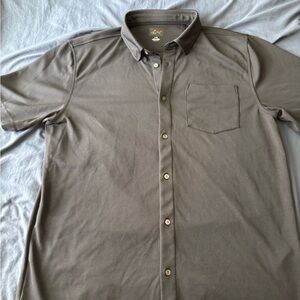 Greg Norman Collection Gray Casual Button Down Shirt